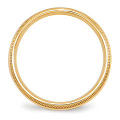 10k Yellow Gold 5mm Double Milgrain Comfort Fit Wedding Band Size 4