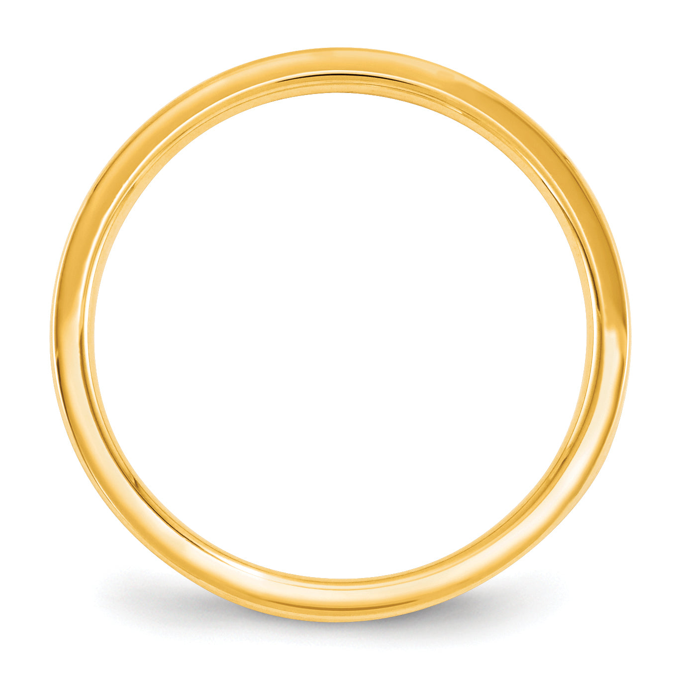 10k Yellow Gold 2.5mm Standard Weight Flat Comfort Fit Wedding Band Size 4 Secondary image