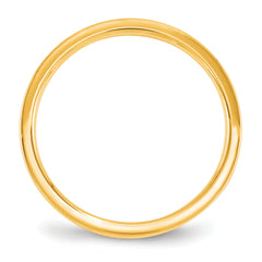 10k Yellow Gold 2.5mm Standard Weight Flat Comfort Fit Wedding Band Size 4