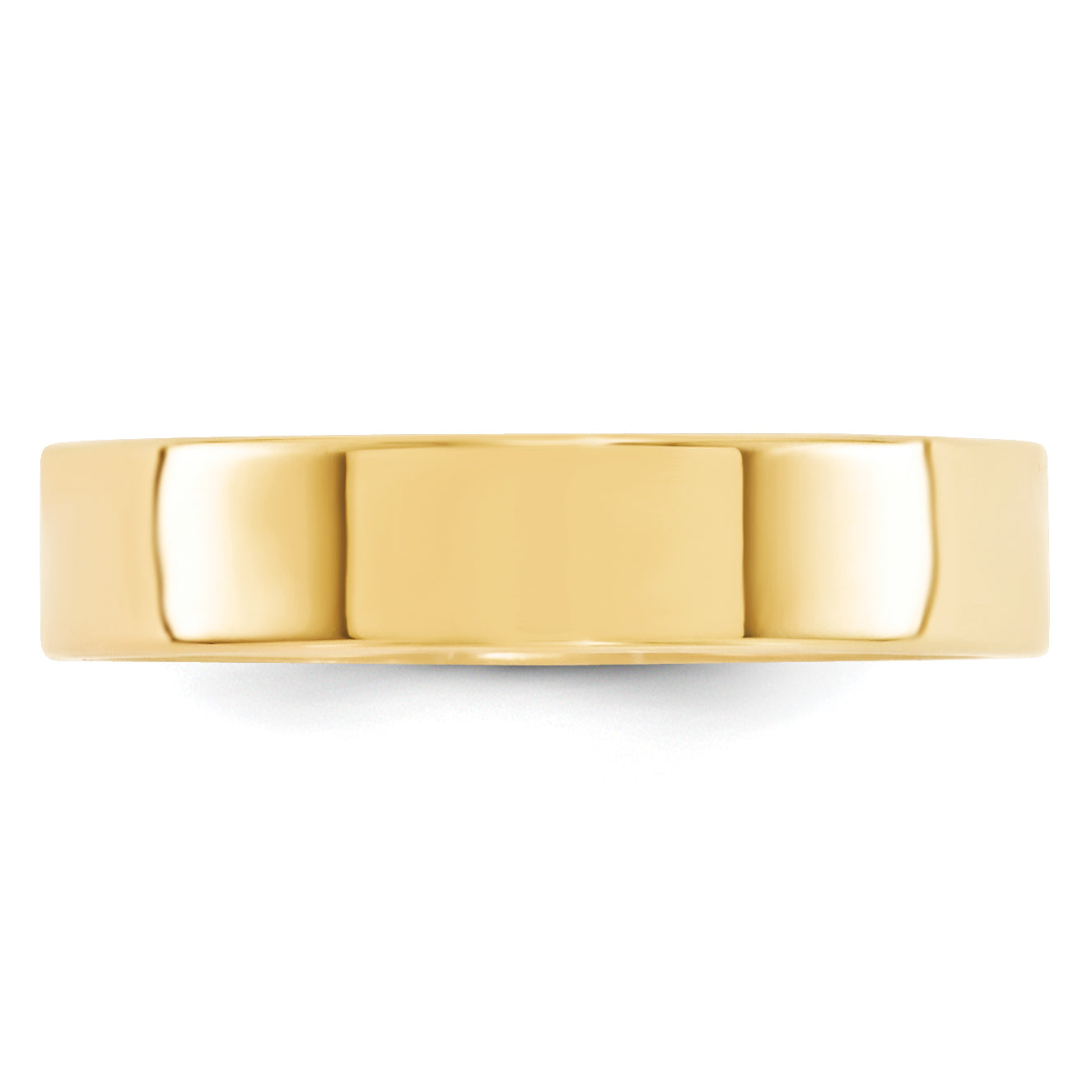 10k Yellow Gold 5mm Standard Weight Flat Comfort Fit Wedding Band Size 4 Secondary image