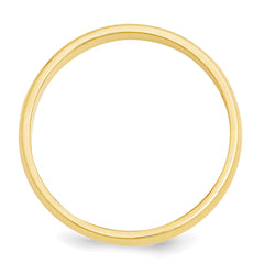 10k Yellow Gold 3mm Half Round Wedding Band Size 4