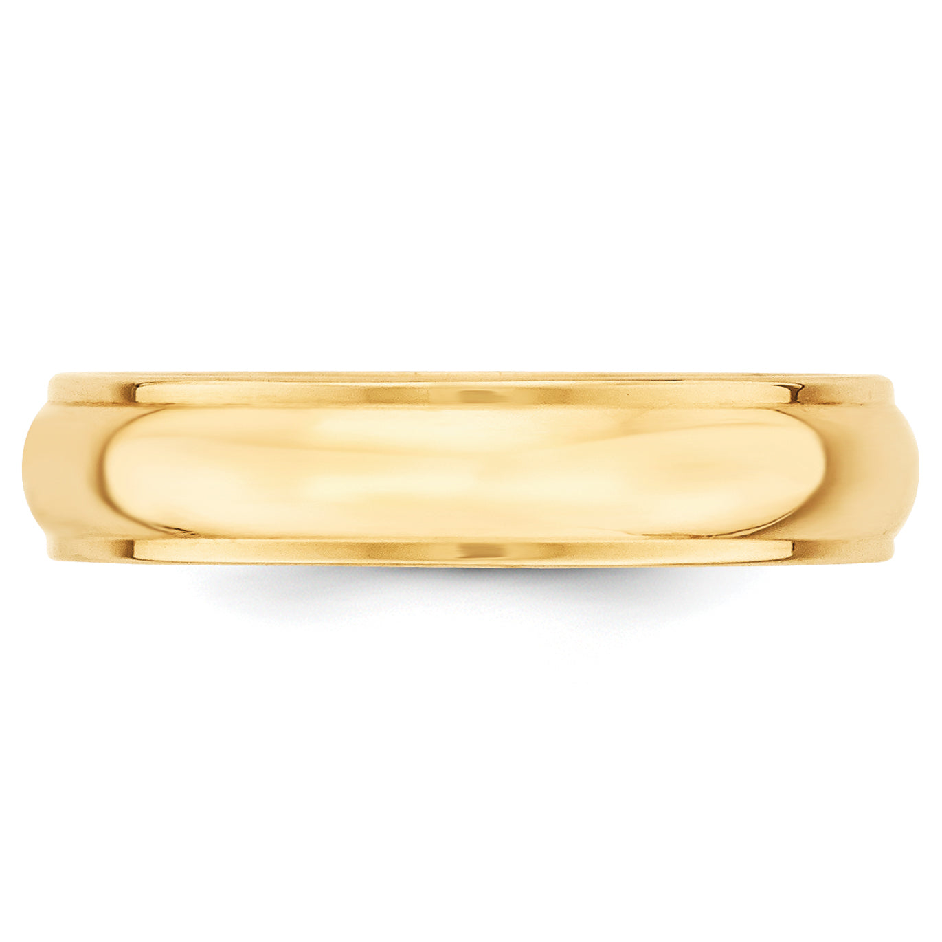 10k Yellow Gold 5mm Half Round with Edge Wedding Band Size 4 Secondary image