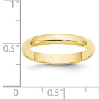Half-Round Wedding Band in 10K Yellow Gold, 3mm