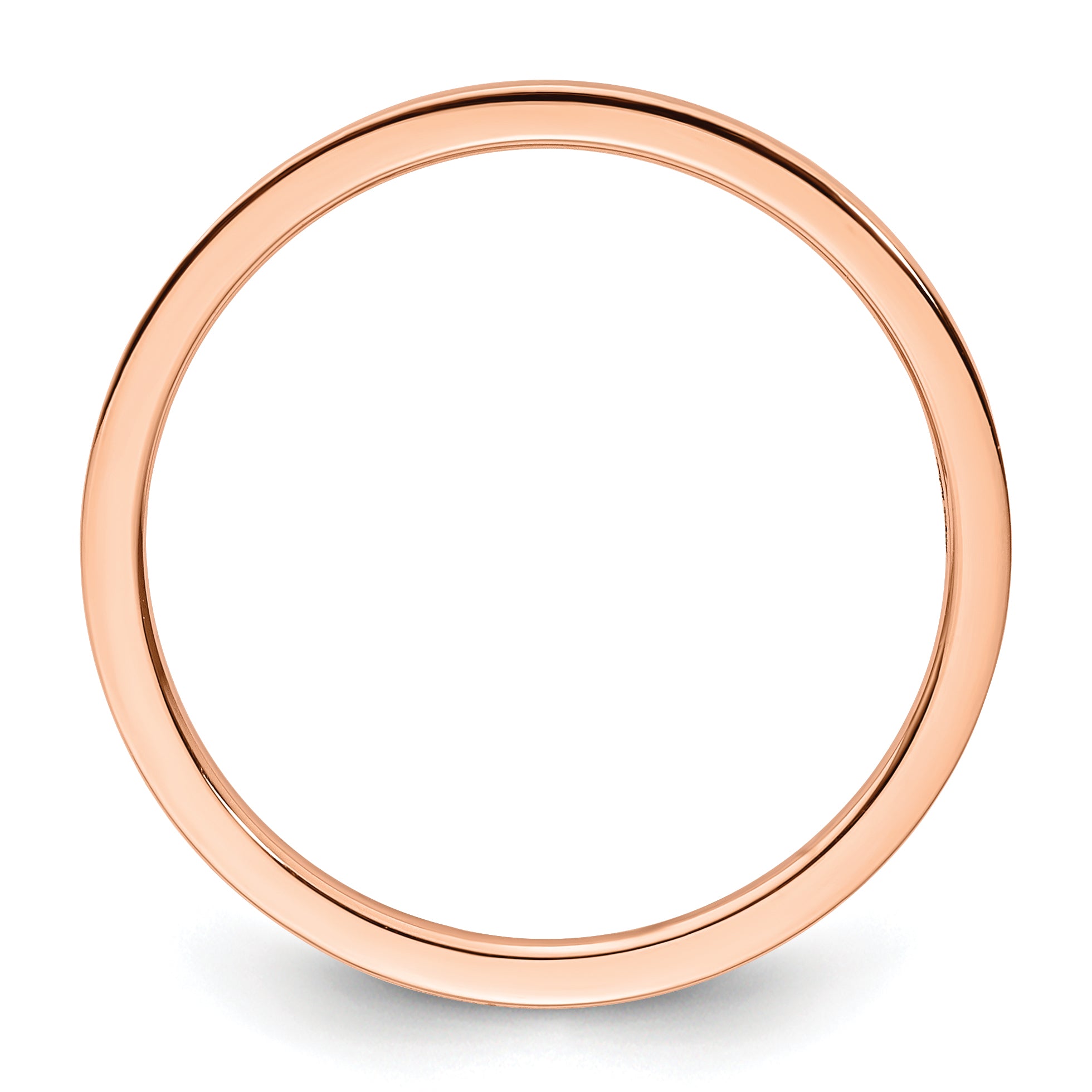 10K Rose Gold 1.2mm Flat Polished Stackable Band Size 4.5 Secondary image