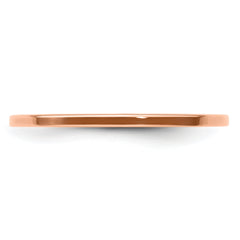 10K Rose Gold 1.2mm Flat Polished Stackable Band Size 4.5