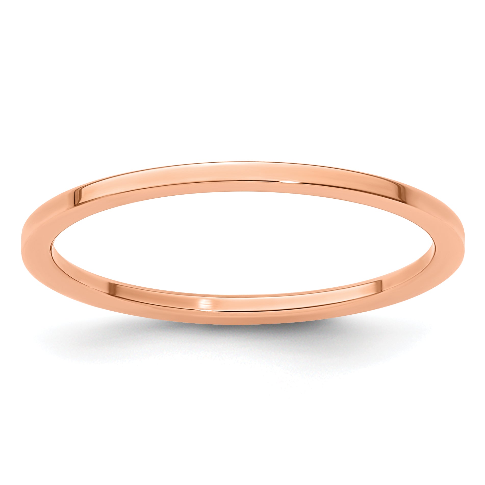 10K Rose Gold 1.2mm Flat Polished Stackable Band Size 10 Main image