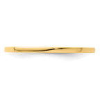 10K Yellow Gold 1.2mm Flat Polished Stackable Band Size 4