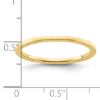 10K Yellow Gold 1.2mm Flat Polished Stackable Band Size 4