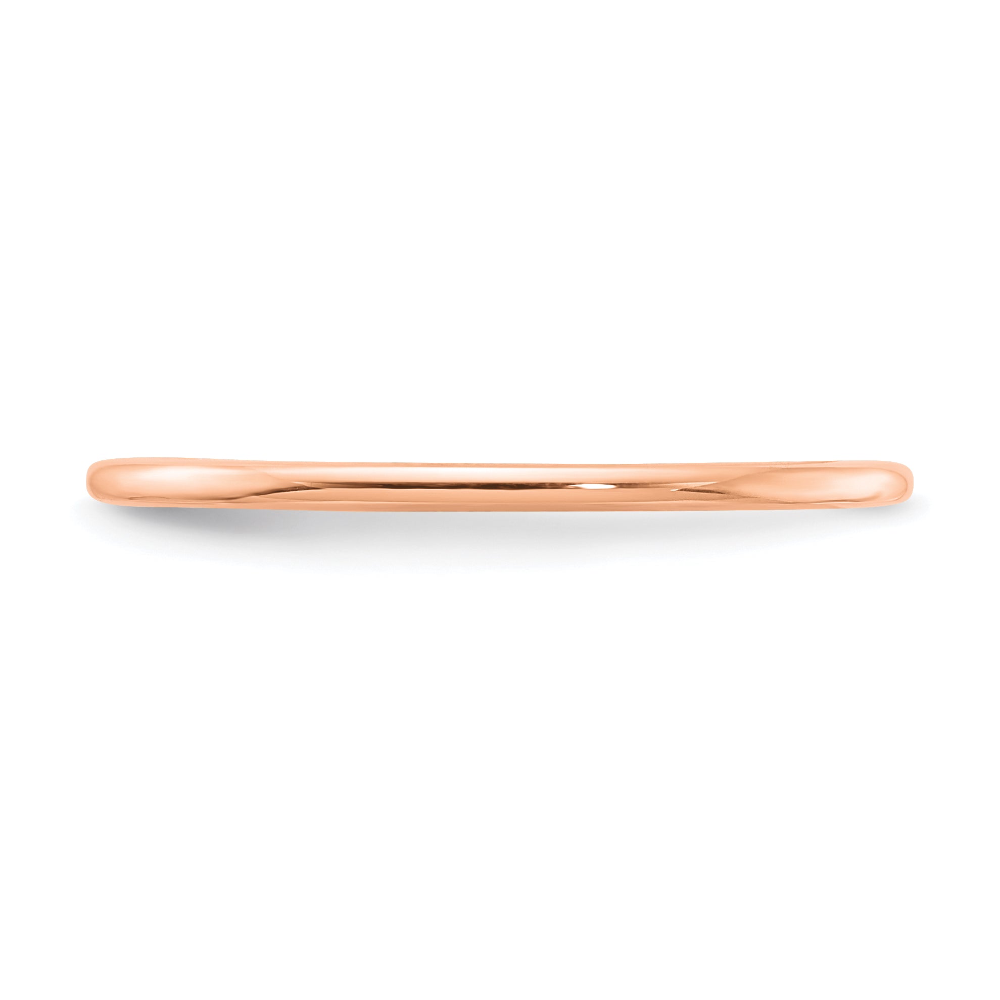 10K Rose Gold 1.2mm Half Round Polished Stackable Band Size 4.5