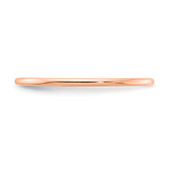 10K Rose Gold 1.2mm Half Round Polished Stackable Band Size 4.5