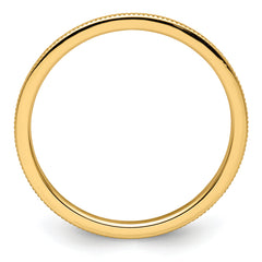 10K Yellow Gold 1.2mm Milgrain Stackable Band Size 4 - 4