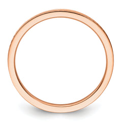 10K Rose Gold 1.2mm Criss-Cross Pattern Stackable Band Size 4.5