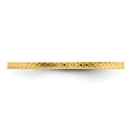 10K Yellow Gold 1.2mm Criss-Cross Pattern Stackable Band Size 4