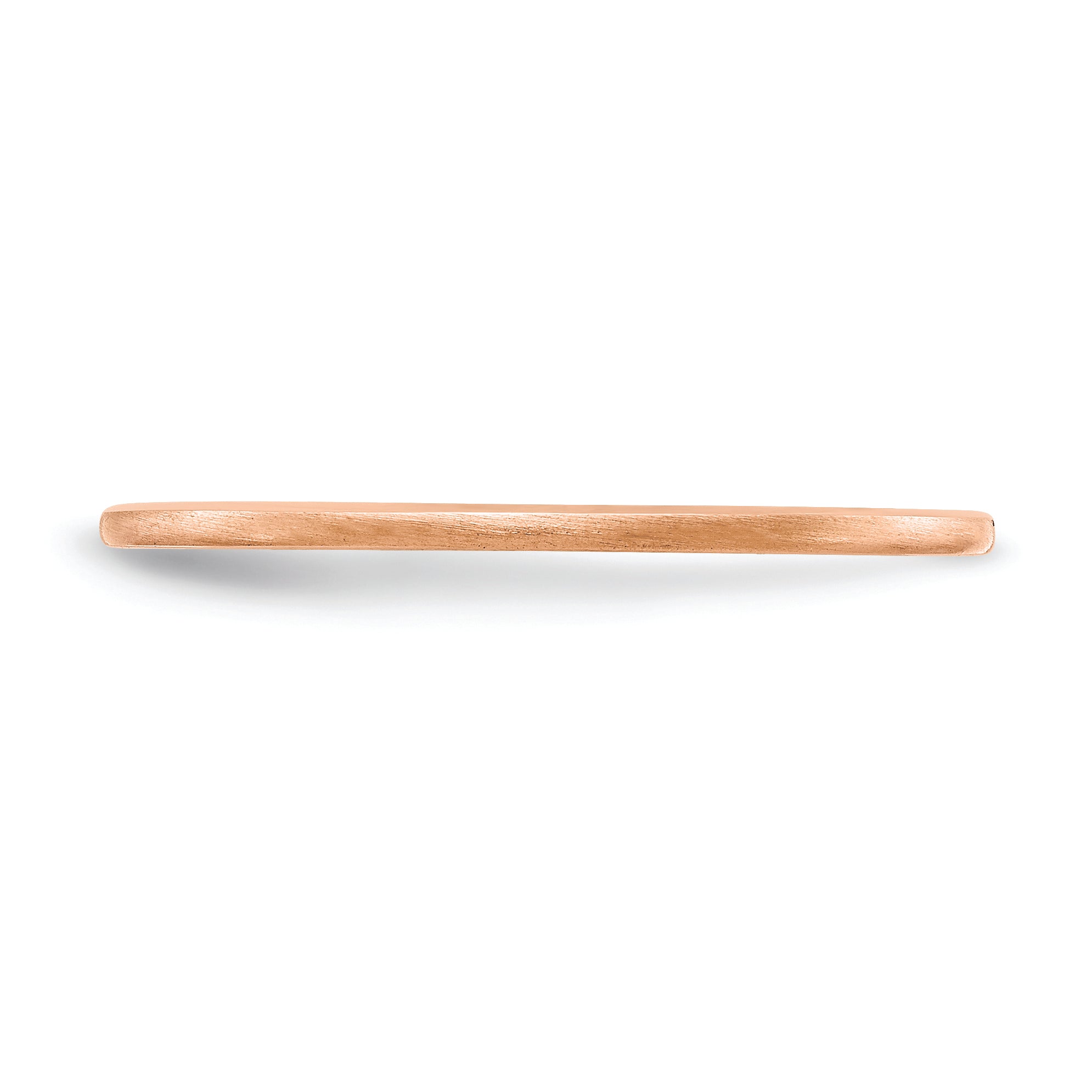 10K Rose Gold 1.2mm Half Round Satin Stackable Band Size 4.5