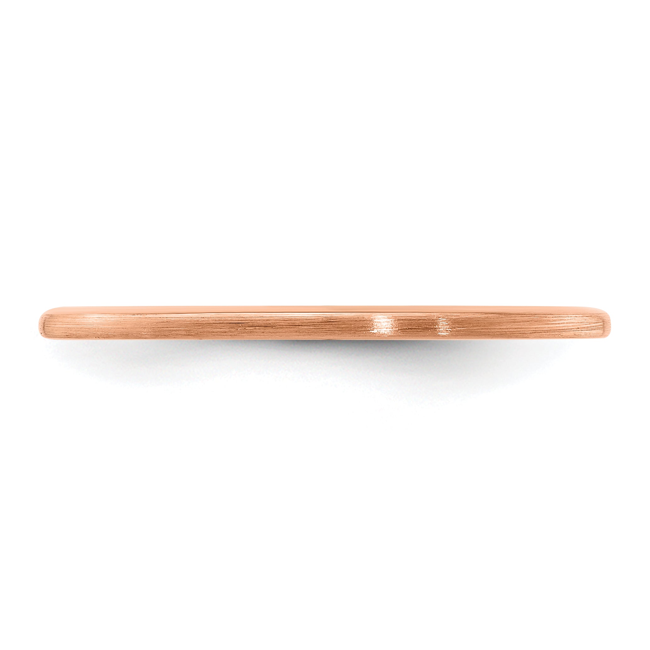 10K Rose Gold 1.2mm Half Round Satin Stackable Band Size 4.5
