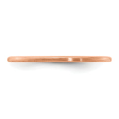 10K Rose Gold 1.2mm Half Round Satin Stackable Band Size 4.5