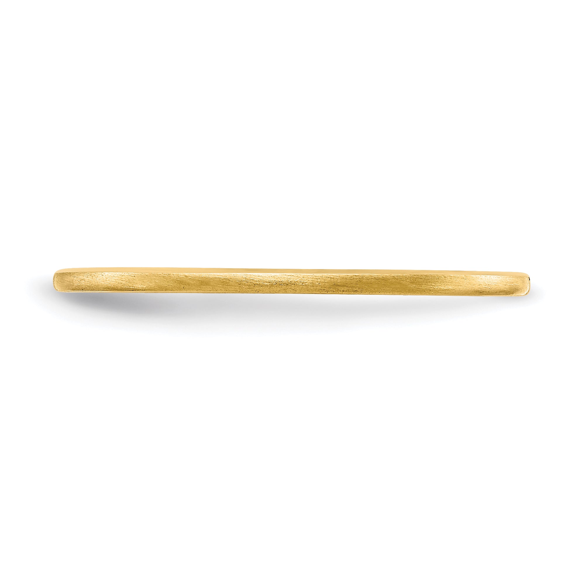 10K Yellow Gold 1.2mm Half Round Satin Stackable Band Size 4.5 - 4.5