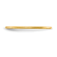 10K Yellow Gold 1.2mm Half Round Satin Stackable Band Size 4.5 - 4.5