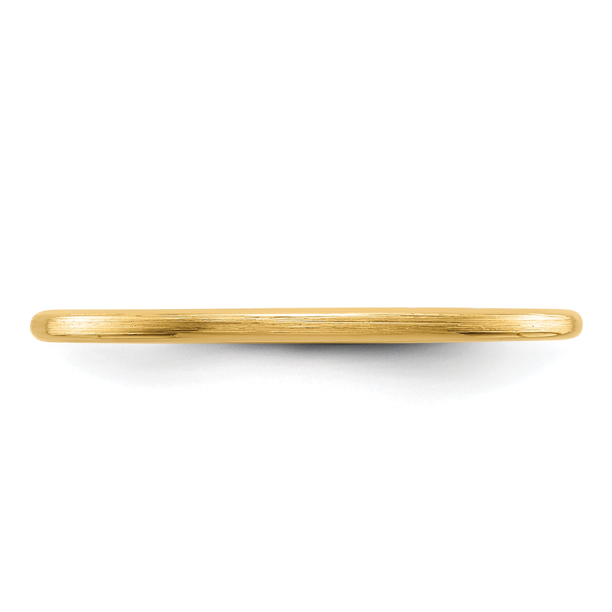 10K Yellow Gold 1.2mm Half Round Satin Stackable Band Size 4.5 - 4.5