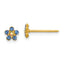 Inverness 14k Blue/Aurora Borealis Crystal Flower Earrings