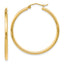 14K Polished 2x35mm Hoop Earrings