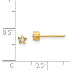 **Inverness 24k Gold Plated Crystal Star Earrings  Elegant, Petite, and Gift-Ready**