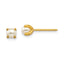 Inverness 18k 4mm Prong Simulated Pearl Earrings