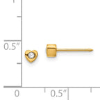 Inverness 24k Gold Plated Heart Crystal Earrings with Post Back Closure