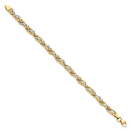 14K w/Rhodium D/C Bracelet