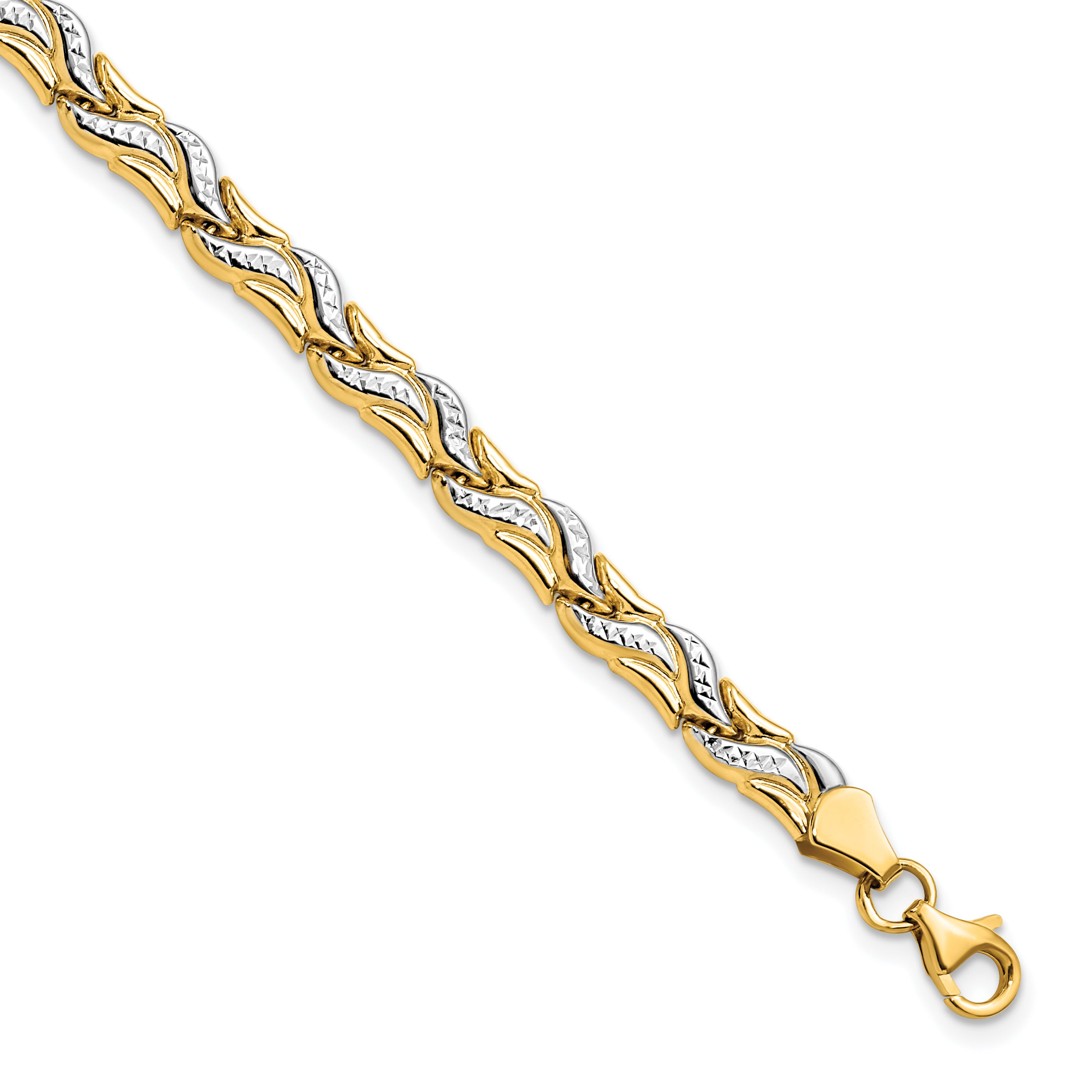 14K w/Rhodium D/C Bracelet Main image