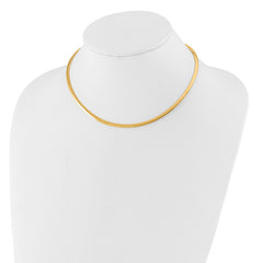 14K 3mm Two-tone Reversible Omega Necklace