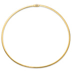 14K 3mm Two-tone Reversible Omega Necklace