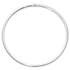 14K 4mm Two-tone Reversible Omega Necklace