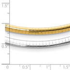 14K 4mm Two-tone Reversible Omega Necklace