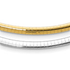 14K 4mm Two-tone Reversible Omega Necklace