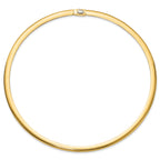 14K 6mm Two-tone Reversible Omega Necklace