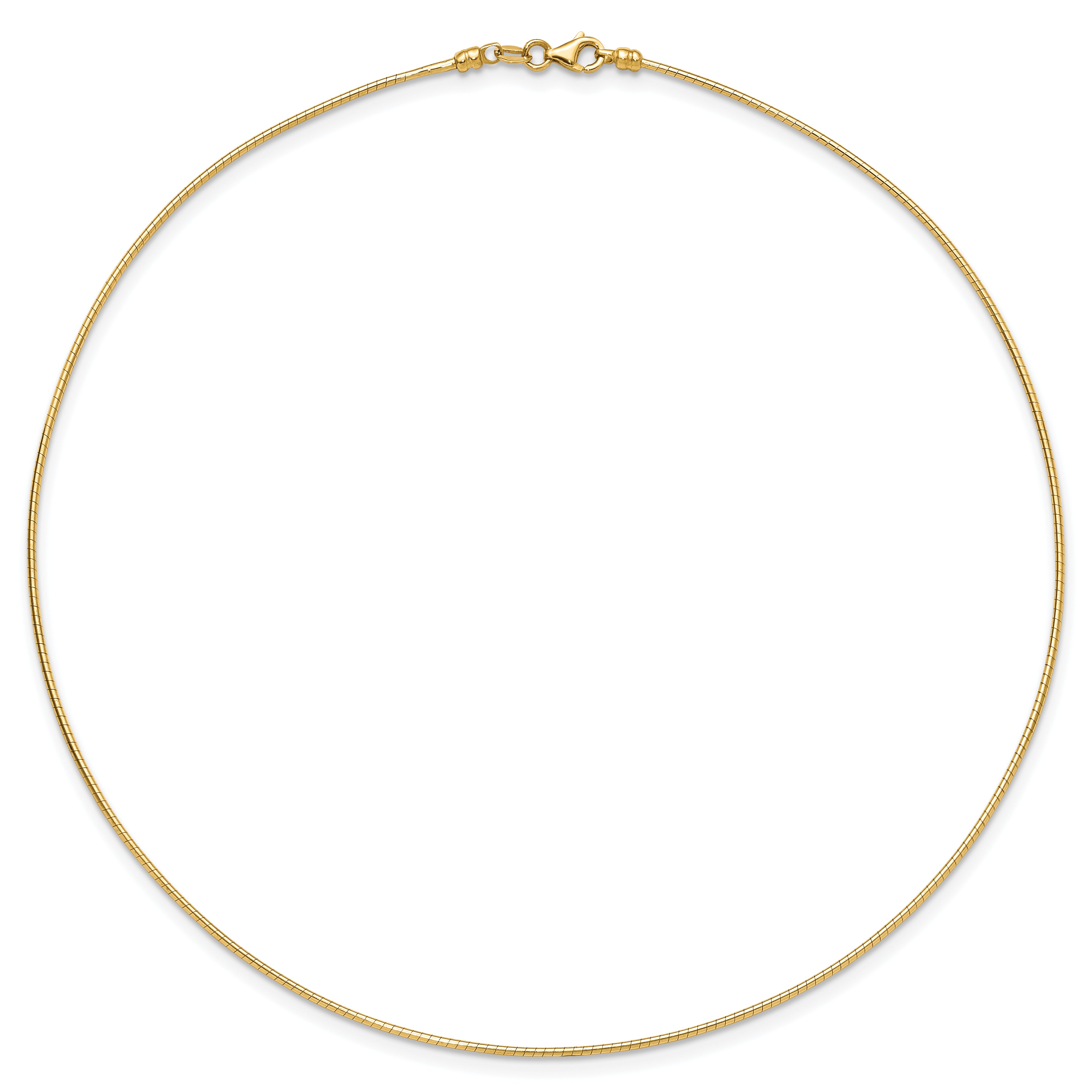 14K 1.2mm Omega Necklace Detachable clasp Omega Necklace