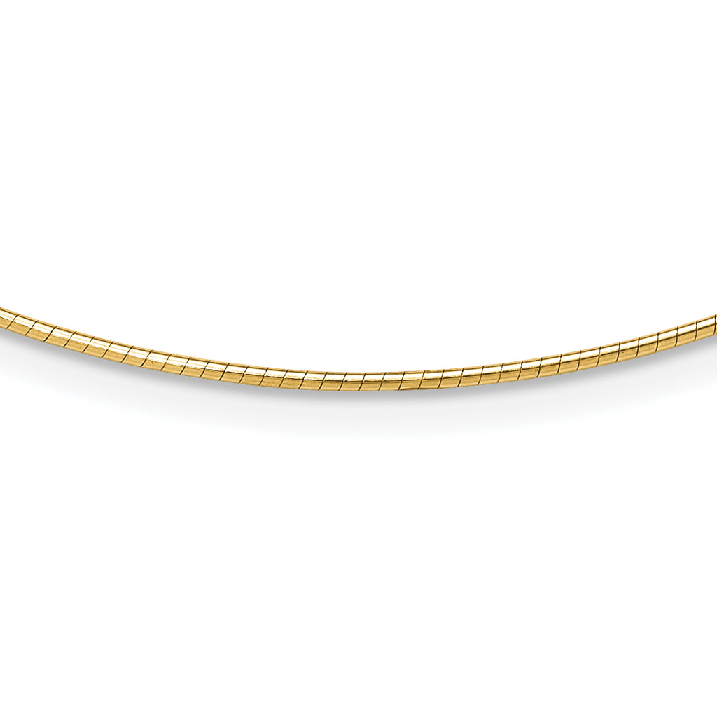 14K 1.2mm Omega Necklace Detachable clasp Omega Necklace