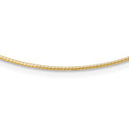 14K 1.2mm Omega Necklace Detachable clasp Omega Necklace