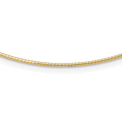 14K 1.2mm Omega Necklace Detachable clasp Omega Necklace