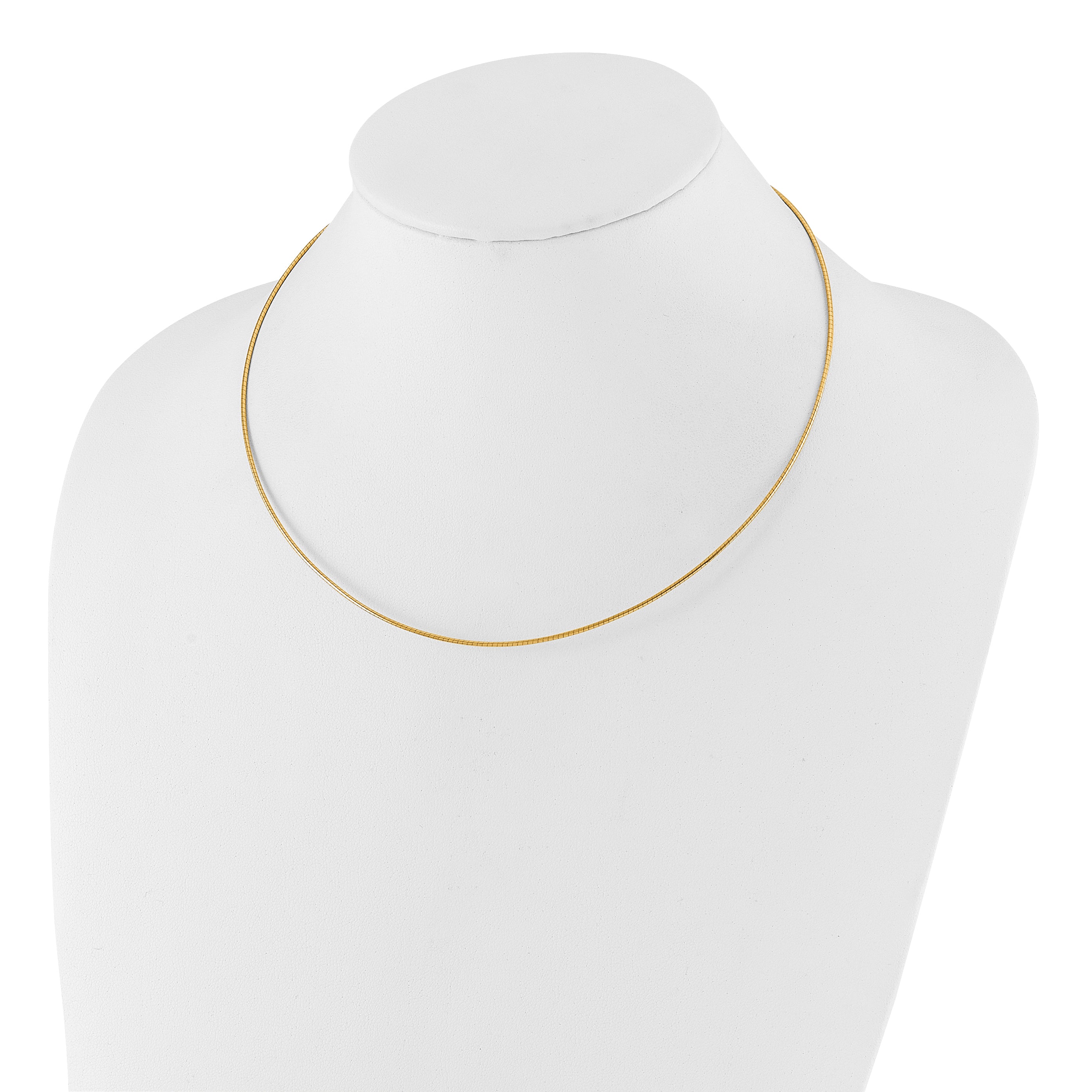 14K 1.2mm Detachable Clasp Omega Necklace Secondary image