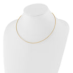 14K 1.2mm Detachable Clasp Omega Necklace
