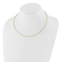 14K 1.2mm Detachable Clasp Omega Necklace