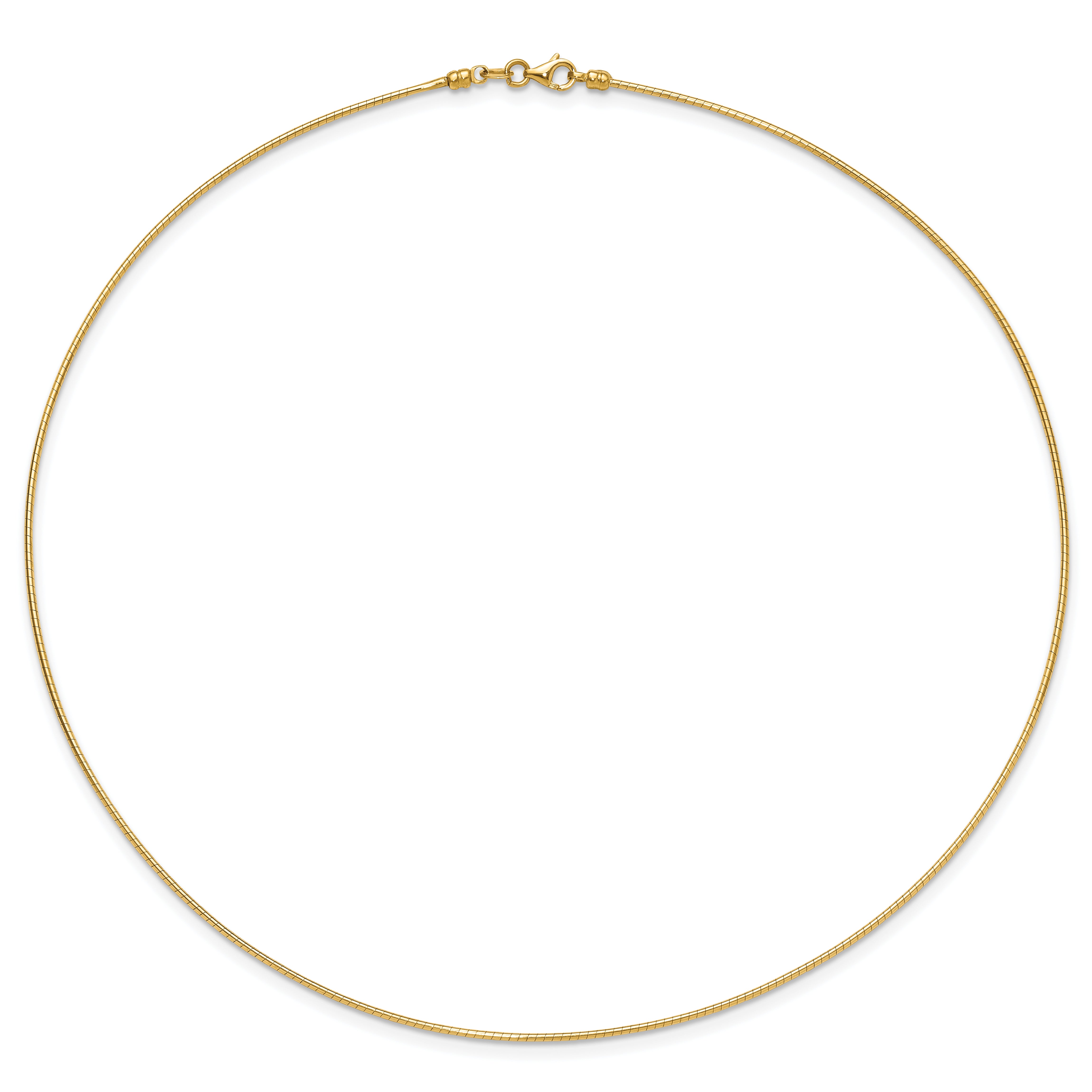 14K 1.2mm Detachable Clasp Omega Necklace