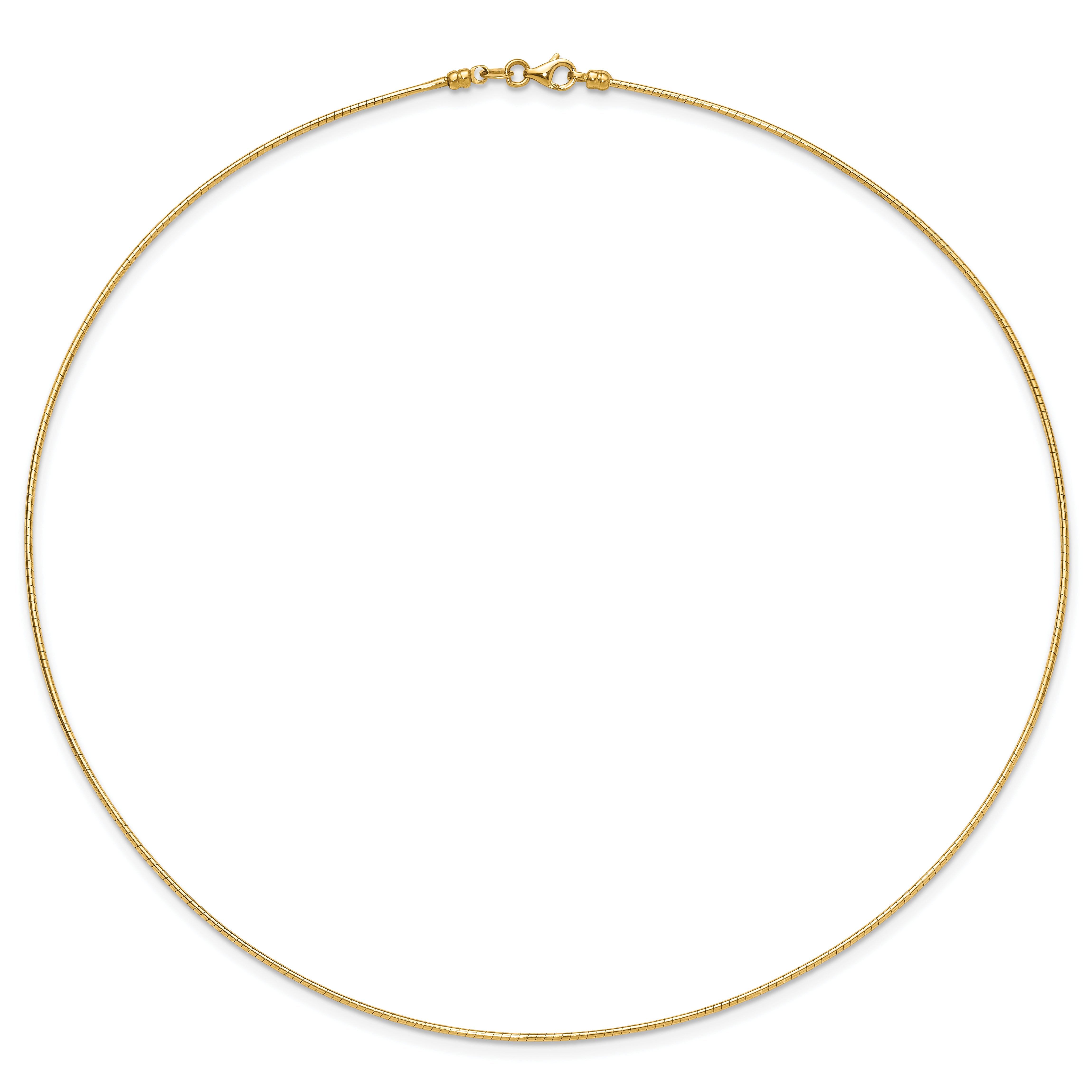 14K 1.2mm Detachable Clasp Omega Necklace