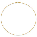 14K 1.2mm Detachable Clasp Omega Necklace