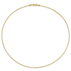 14K 1.2mm Detachable Clasp Omega Necklace