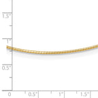 14K 1.2mm Detachable Clasp Omega Necklace
