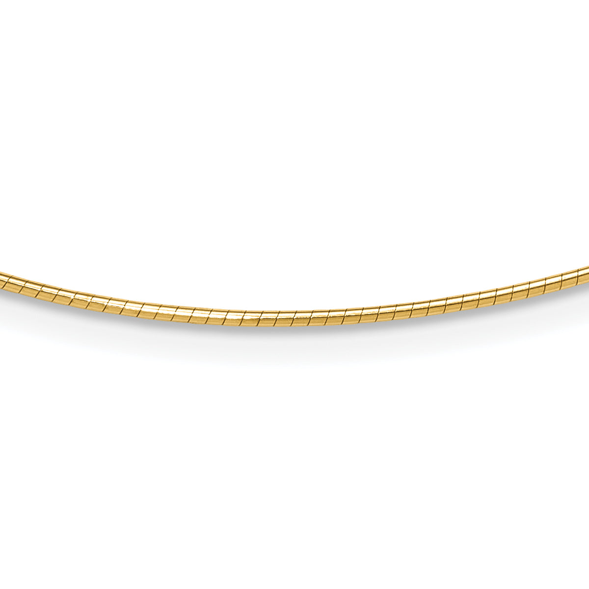 14K 1.2mm Detachable Clasp Omega Necklace