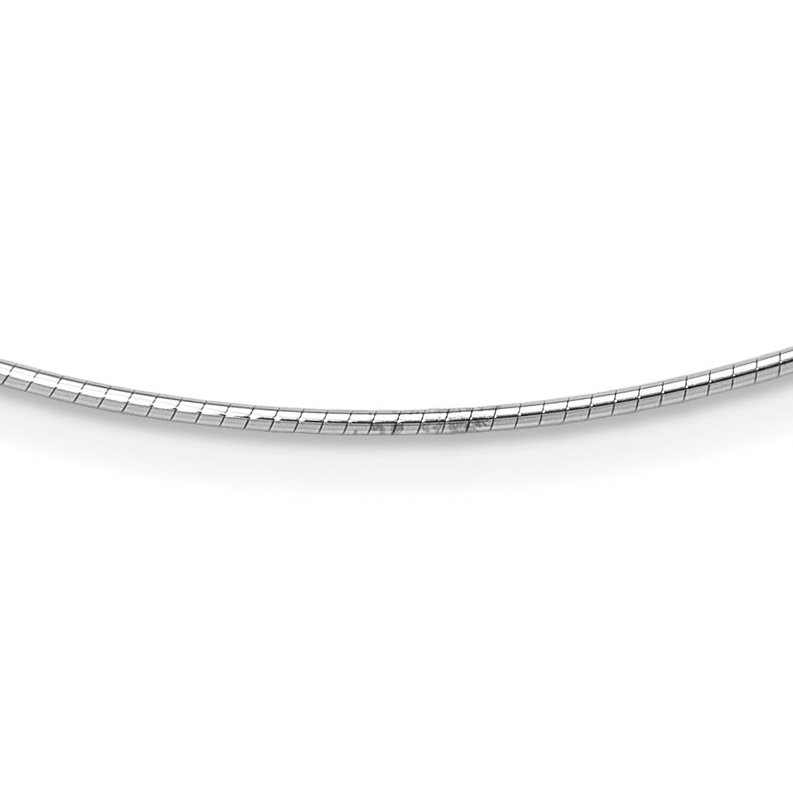 14K White Gold 1.2mm Detachable Clasp Omega Necklace Main image